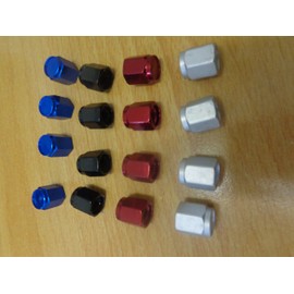 Tyre Valve Dust Caps For Car Motorcycle Van Bike Wheels (RED)