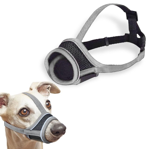XYTAHDM Dog Muzzle Nylon Muzzle for Dogs, Adjustable Strap, Prevent