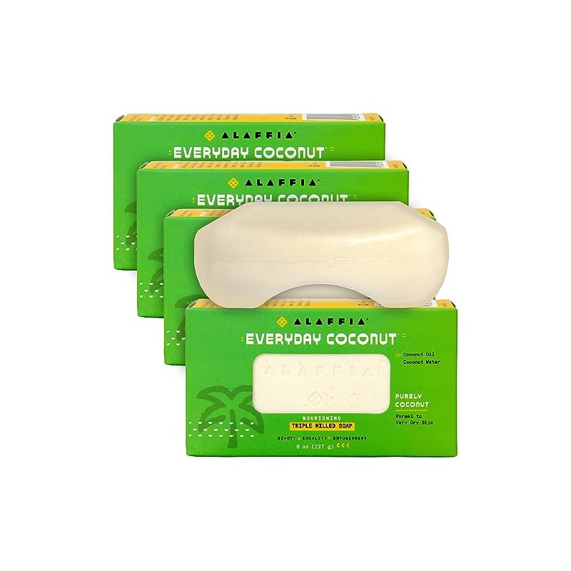 Alaffia Jabón Coco Everyday Corporal Aceite Natural Manteca Karité Extractos