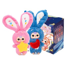 REIVIVORA Baby Three Lily Rabbit Town Series 3 Plush Blind Box 1Pc(1 of 9 Possible Styles) Cute Stuffed Animal Toys Action Figures Collectible Toys Home Decorations