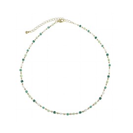 Green Beaded Choker Necklaces for Women, Boho Teen Girls Beach Necklaces Summer surfer Fine bead Necklaces Beachy Jewelry Prom Party Holiday Gift (Green)