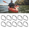 10 PCS 316 Stainless Steel D Ring Seamless Welded Hardware