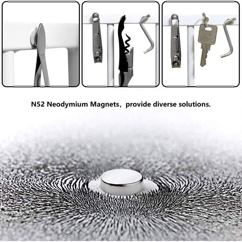 RHINOCATS 45 pcs Refrigerator Magnets，Fridge Magnets，Round Ferrite Magnets, Multi-Use for