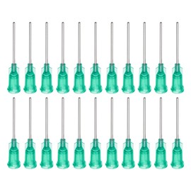 uxcell Industrial Blunt Tip Dispensing Needle with Luer Lock for Liquid Glue Gun, 18G 1", 60 Pcs Green