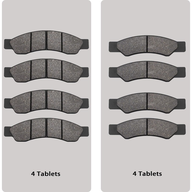 ZICOO Front and Rear Brake Pads for Can Am Maverick