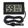 DWEII 6-Pack Mini Digital Thermometer Hygrometer with Probe Indoor Temperature