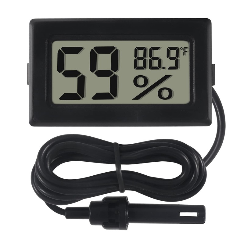 DWEII 6-Pack Mini Digital Thermometer Hygrometer with Probe Indoor Temperature