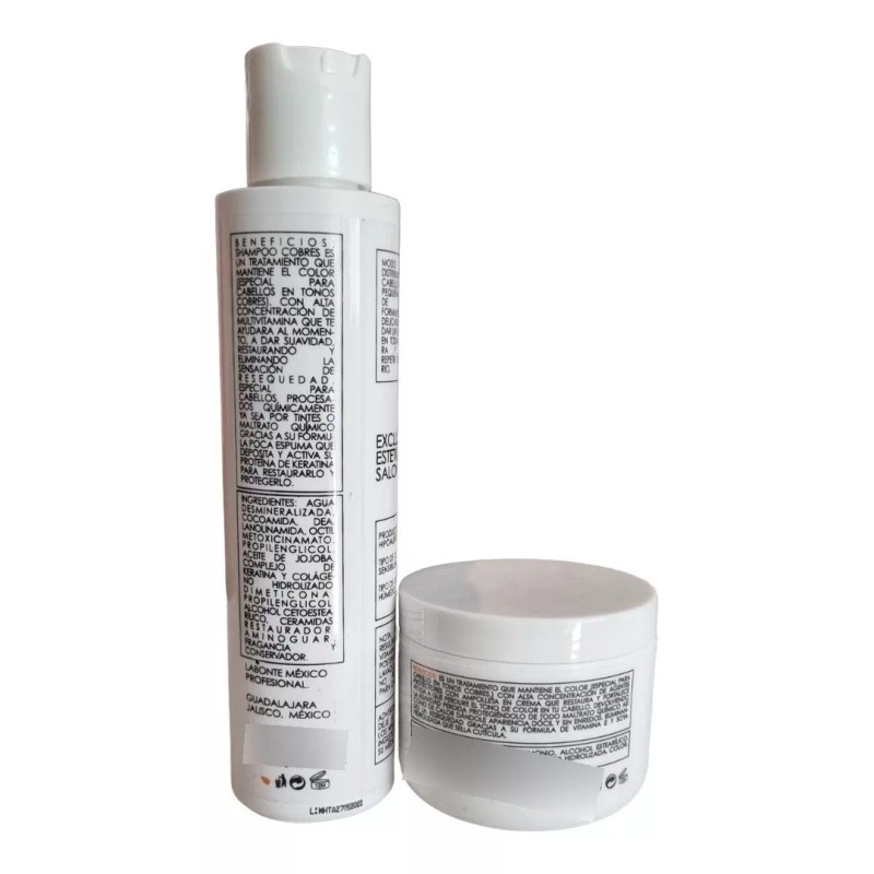 Labonté Shampoo Cobres 250ml + Vitamina Cobres 150ml + Envío