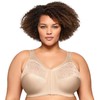 Glamorise Full Figure Plus Size MagicLift Front-Closure Support Bra Wirefree