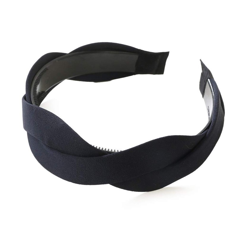 JewelVOX Hair Accessories, Headband Cross, Wave, Twist, Wide, Black