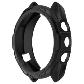 Case Cover Compatible with Garmin Approach S70 47mm Protector Covers, Disscool Soft Anti Drop TPU Replacement Full Coverage Protective Cases Smart Watch Accessories(Black)