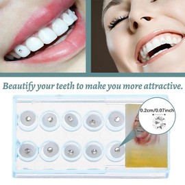 JUGUTA 2 Boxes, Tooth Crystal Ornaments, Teeth Jewellery Decoration, Tooth Gem Kit, Tartar Jewellery, Crystal Tooth Gemstone Set, DIY Tooth Gem Kit, Tooth Jewellery Set, Tooth Gems Tartar Jewellery