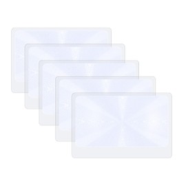 TIESOME Fresnel Lens, 5 Pieces 3X Full Page Magnifier Lenses Plastic Magnifying Sheet Magnifier Lenses for Reading Small Prints or Fire Starter 7.09 x 4.72 Inch (8.5 x 5.5 cm)