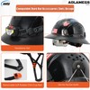 Full Brim Hard Hats Construction OSHA Approved with Clear Visor