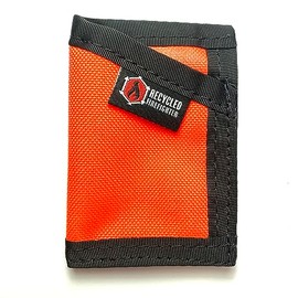 RecycledFireFighter Slim Wallet for Men, Front Pocket Wallet, Nylon Fabric Small Travel Wallet
