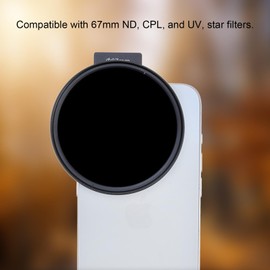 67mm Phone Filter Mount with Cold Shoe Mount Clip on Phone Lens Filter Adapter Ring for Different Effects 67mm Round Camera Filters Compatible with iOS Phone