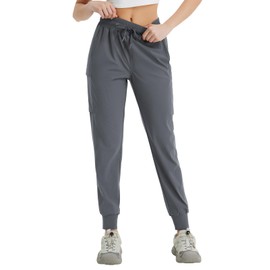 baleaf Joggers for Women Hiking Pants with Pockets Lightweight Cargo Jogger Quick Dry Sweatpants Outdoor Clothing Dark Gray 2XL