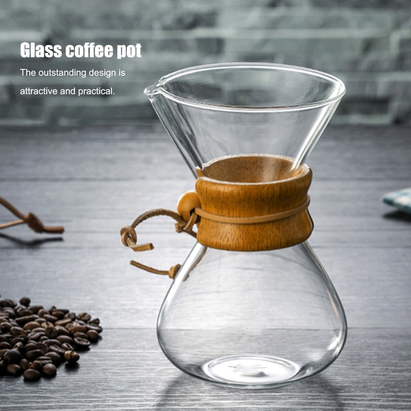 Coffee Maker High Temperature Resistant Glass Coffee Drip Brewing Pot