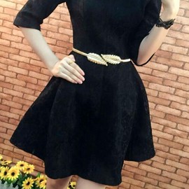 NUREINSS Women's Decorative Stretch Belt Waist Belt Elastic Belt for Clothes 70-100 cm -