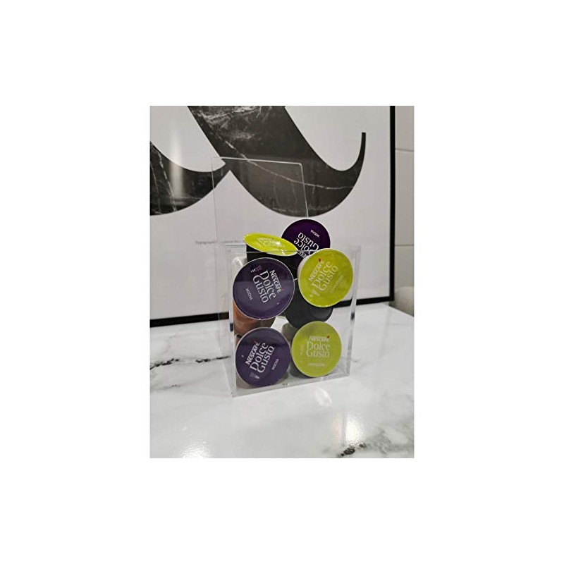 Dcasa Plexiglass Capsule Holder for Nespresso or Dolcegusto