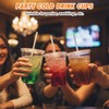 Ziliny 50 Sets Clear Plastic Cups with Lids Straws Disposable