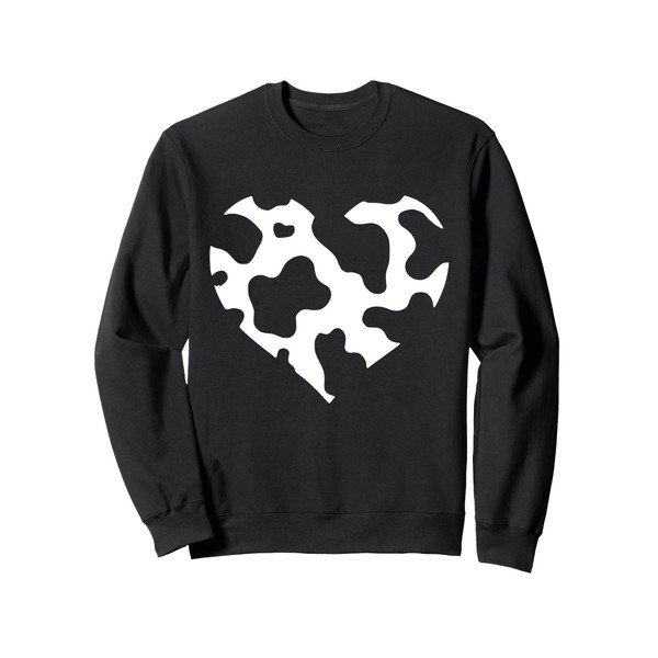 Hey Cow Print Heart Pattern Cowhide Spot Graphic Dudes Tee