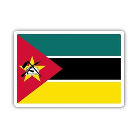 Squiddy Mozambique Flag Country Pride - Vinyl Sticker for Car, Laptop, Notebook (5" Wide)