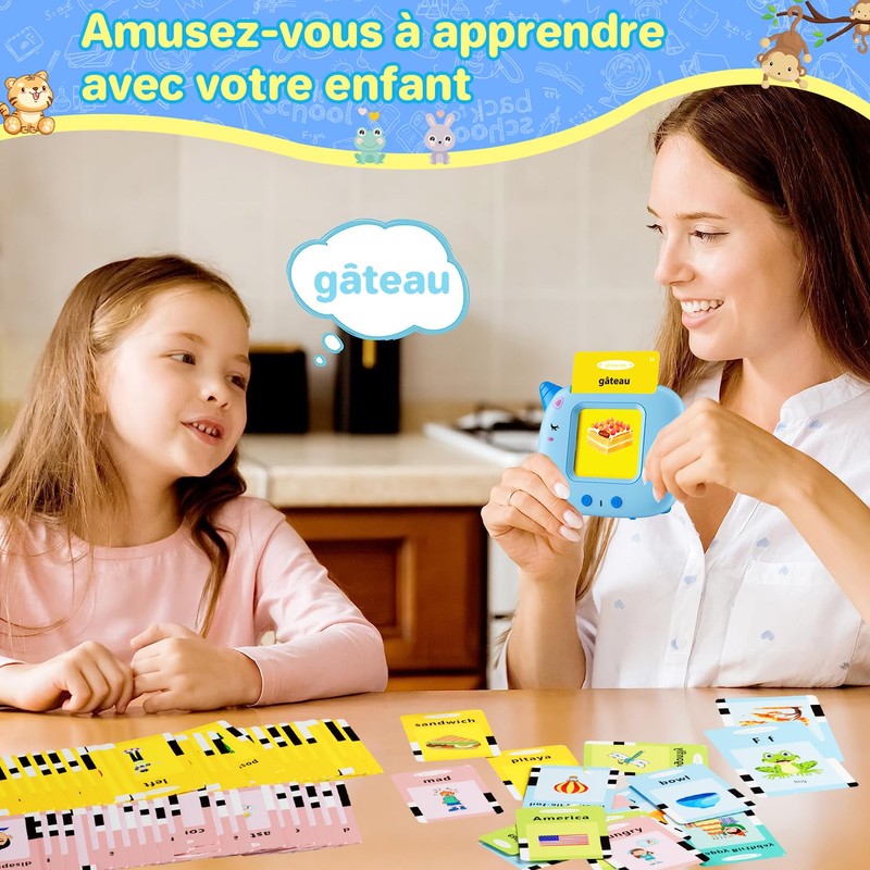 Standard French Normal French Flash Cards for Learning Toddlers 1