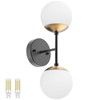 Tipace Black and Gold Wall Light,Mid Century Modern Globe Wall