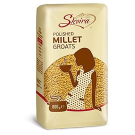 3.5 LB Skvira Hulled Millet Whole Grain Seeds Raw Bulk GMO Free Halal 800 gr/ 28.22 Oz (2 Pack)