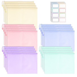 METBOU Zippered File Bag File Bag Mesh Case a5 Clear File a5 File Zippered Contact Bag Bellows File Receipt File Zip Bag Mesh Pouch a5 File Case Document File a5 Pouch Mesh Case Receipt Waterproof