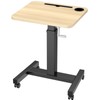 WNJQBY Mobile Computer Desk,Mobile Standing Desk with Wheels, Elevating Table,Lift