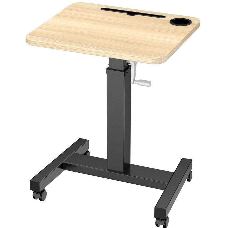WNJQBY Mobile Computer Desk,Mobile Standing Desk with Wheels, Elevating Table,Lift