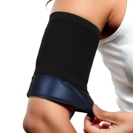 KFHENSOMR 2pcs Arm Bands Workout Adjustable Arm Trimmers for Women Arm Fat Reducer Bands Sauna Sweat Arm Shaper Bands Compression Sleeve Toner Sleeves for Sports Workout (Size L & Xl)