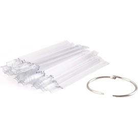 BESTYASH Muestrario De Uñas Transparente Con Anillo MetáLico 50 Piezas Soporte Para ExhibicióN De Arte De Uñas Diy Gel AcríLico Esmalte Palitos De Colores