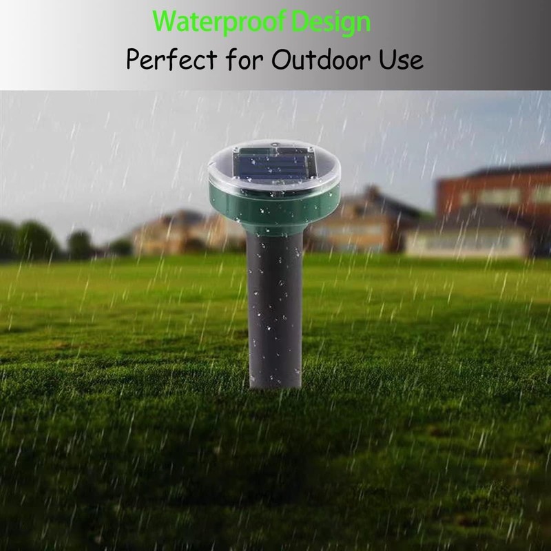 8 Pack Snake Repellent, Mole Repellent Solar Powered Ultrasonic, Gopher