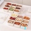Compartment Serving Tray with Easy-Carry Handle - Lid &amp; Detachable