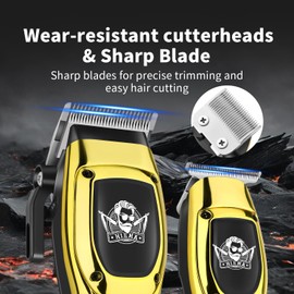 HIENA PRO Professional Hair Clipper Set for Men, Cordless Rechargeable Haircut Clippers, Clipper Set and Trimmer Kit for Hair Cutting, Hair Cutting Tools, Gifts for Men