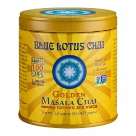 Blue Lotus Chai - Golden Masala Flavor Chai - Makes 100 Cups - 3 Ounce Masala
