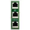 Electronics-Salon Slim DIN Rail Mount RJ45 8P8C 3 Jacks Splitter