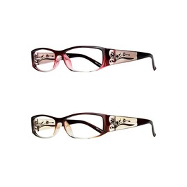 EYEBOGO Kaylee Stylish Reading Glasses for Women - Women's Reading Glasses with Timeless Design - (2-Pack, 4.50)