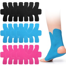 SPOKKI 12 Precut Kinesiotapes for Ankle, Kinesiotapes, Pre-Cut Ankle Kinesiotapes, Ankle Brace for Ankle Sprains and Injury Healing
