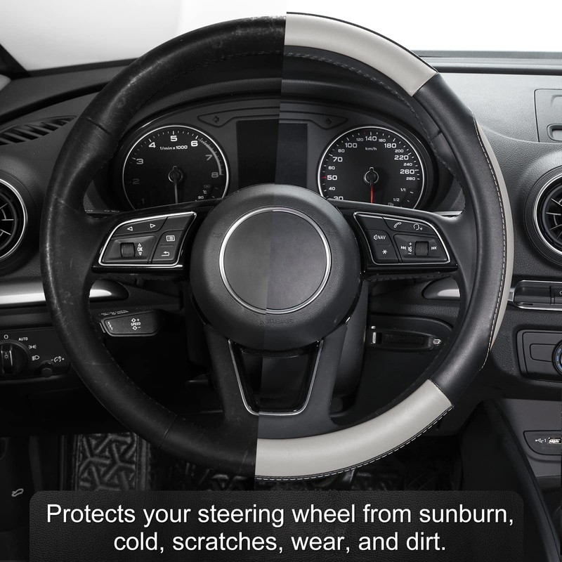 SEG Direct Car Steering Wheel Cover Large-Size for F150 F250