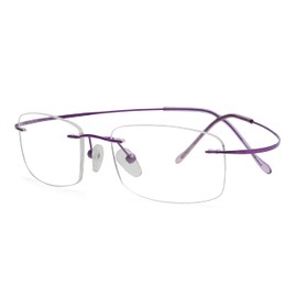 Eyekepper Titanium Rimless Reading Glasses Readers Women Purple +1.75