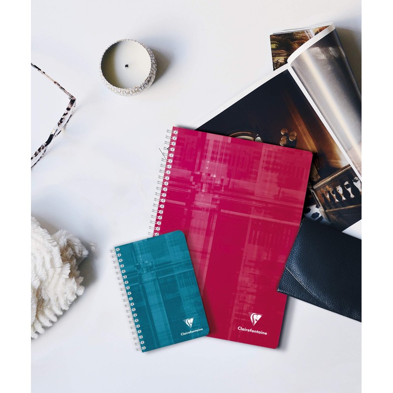 Clairefontaine Exercise Book - Large Square-Ruled - Spiral-Bound - 9.5 x 14 cm