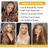 Loyom Highlight Ombre Lace Front Wig Human Hair Pre Plucked