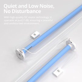 Matter WiFi Roller Blinds Motor for 17/25/28mm Tubes, Plug-in Motorized Smart Blinds with App/Voice/Remote Control, Compatible with Homekit Alexa Google Home SmartThings (Motor with 1-Channel Remote)