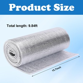 moonoom Water Heater Blanket Insulation Wrap,9.8ftx 15.7in Aluminum Foil Hot Water Heater Cover,Hot Water Heater Jacket for Winter Heater Insulation