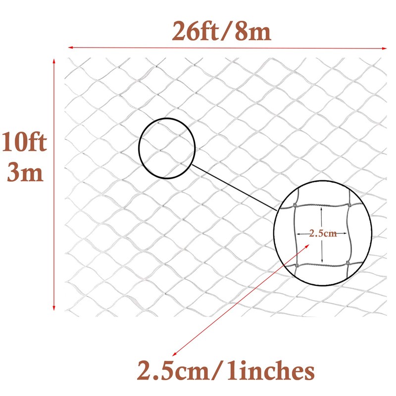 Cat Balcony Net, Anti-Fall Pet Safety Fence - Transparent Nylon