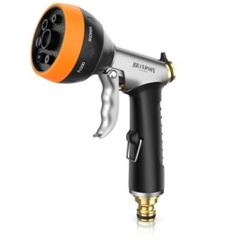 Brandson - Gartenbrause Metall − Handbrause Garten - 7 Sprühbilder - robuster Messingkopf - frostsicher - 3/4 Zoll